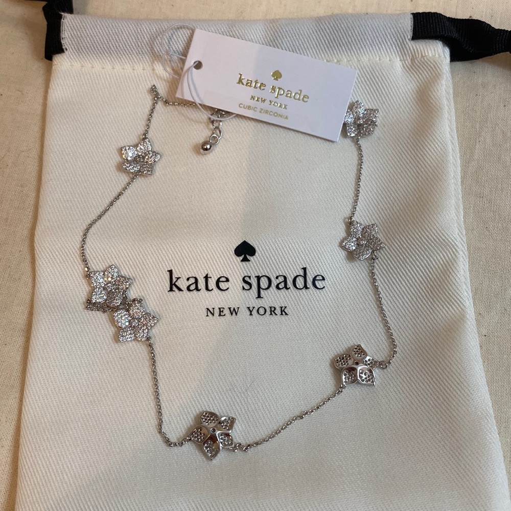 NWT Kate Spade Flower Necklace W/Pouch